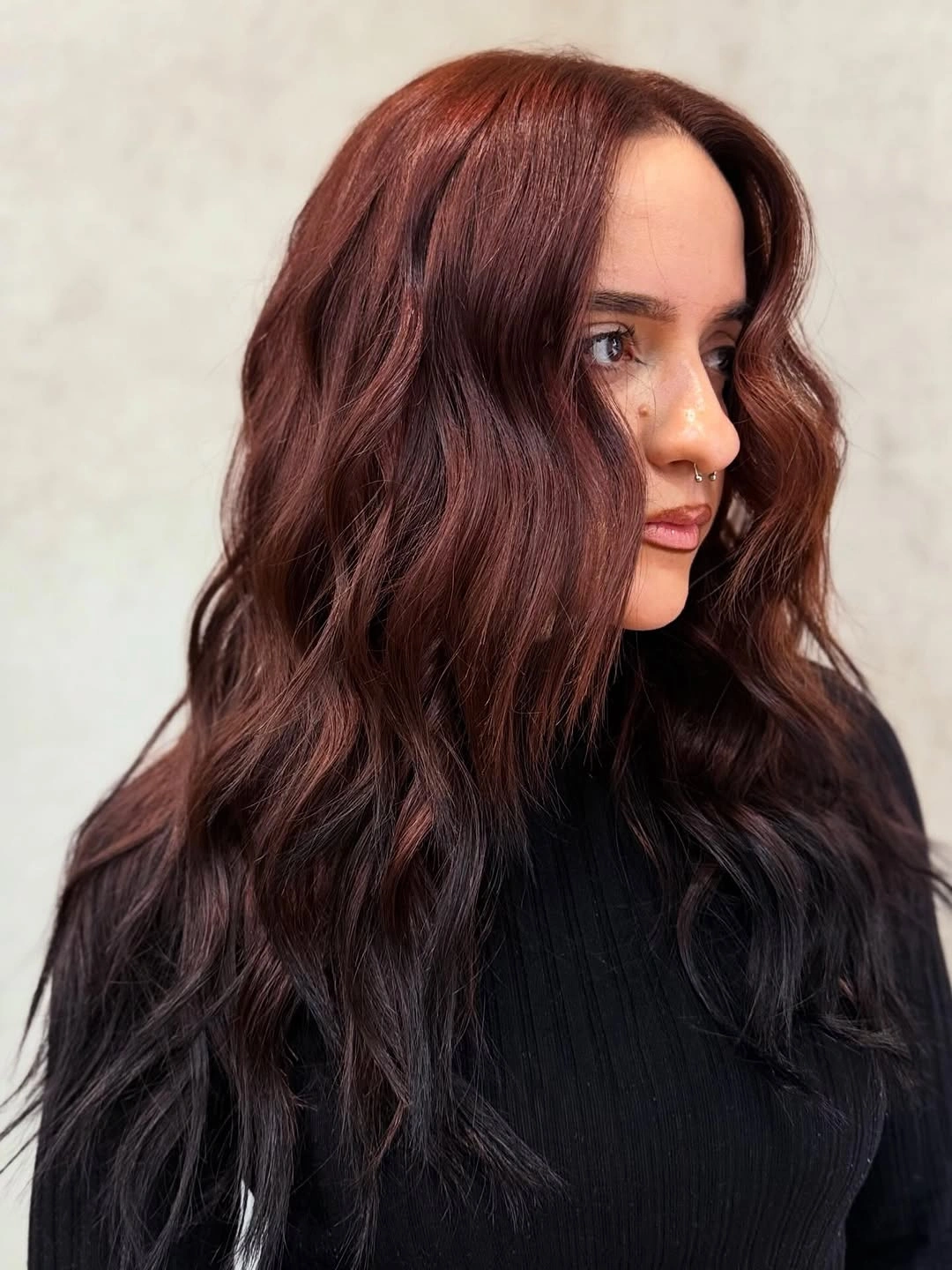 dyed hair ideas Deep Chocolate Brown With Subtle Plum Tones