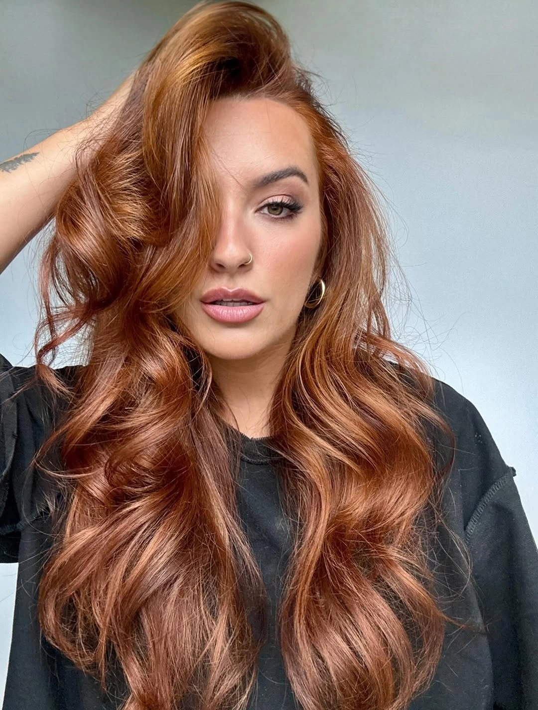 dyed hair ideas Copper Layers With Soft Vintage Volume
