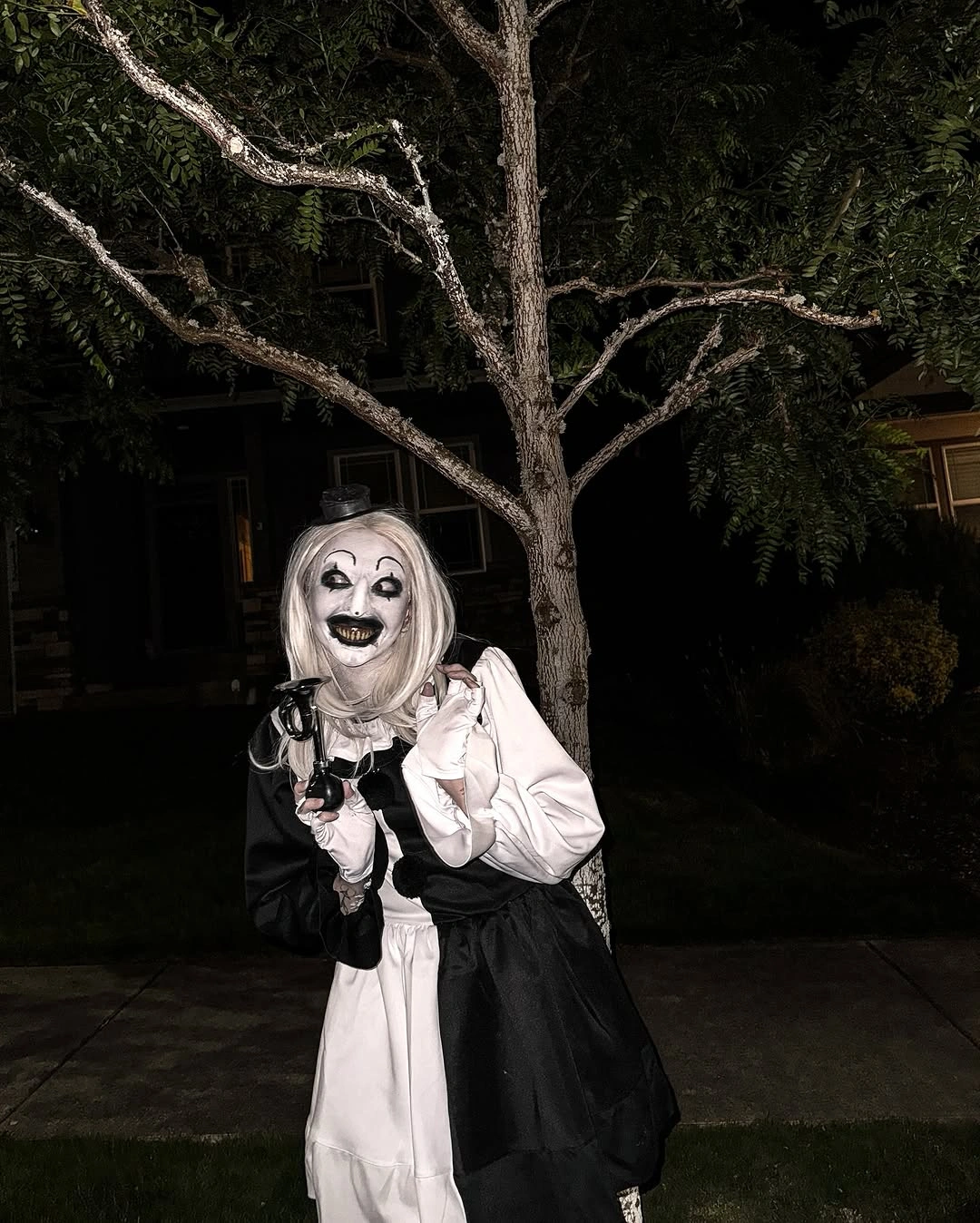 glamorous halloween outfits 2026 Monochrome Carnival Nightmare