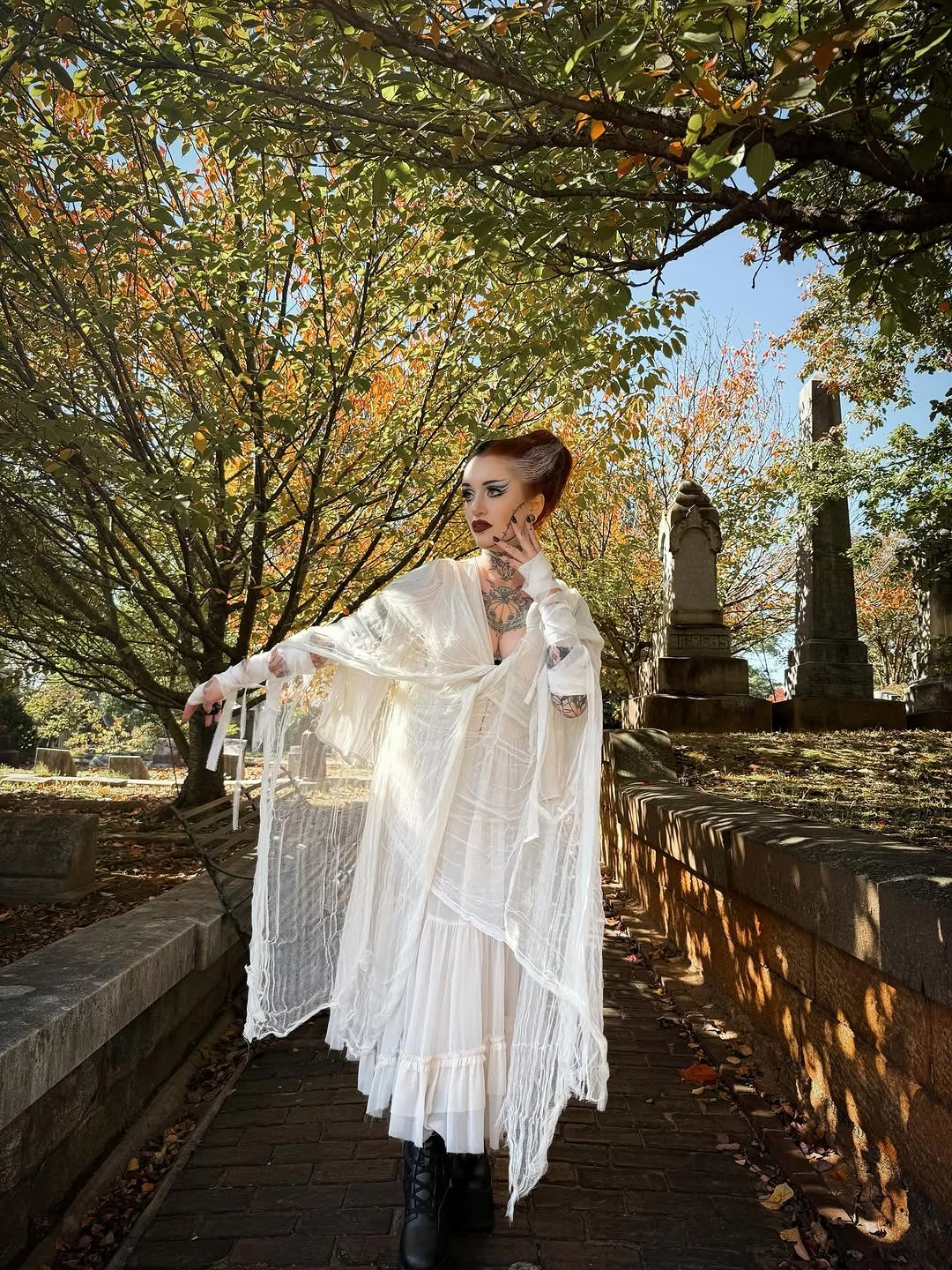 glamorous halloween outfits 2026 Gothic Graveyard Muse