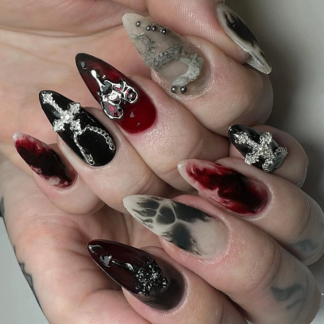 Gorgeous Fall Dark Nail Shadow Ideas 2026 for Moody Autumn Inspo