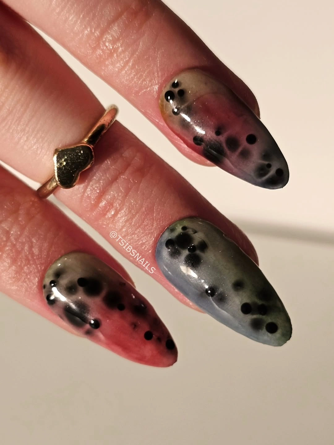 gorgeous fall dark nail shadow ideas 2026 Smoky Ink Aura Nails
