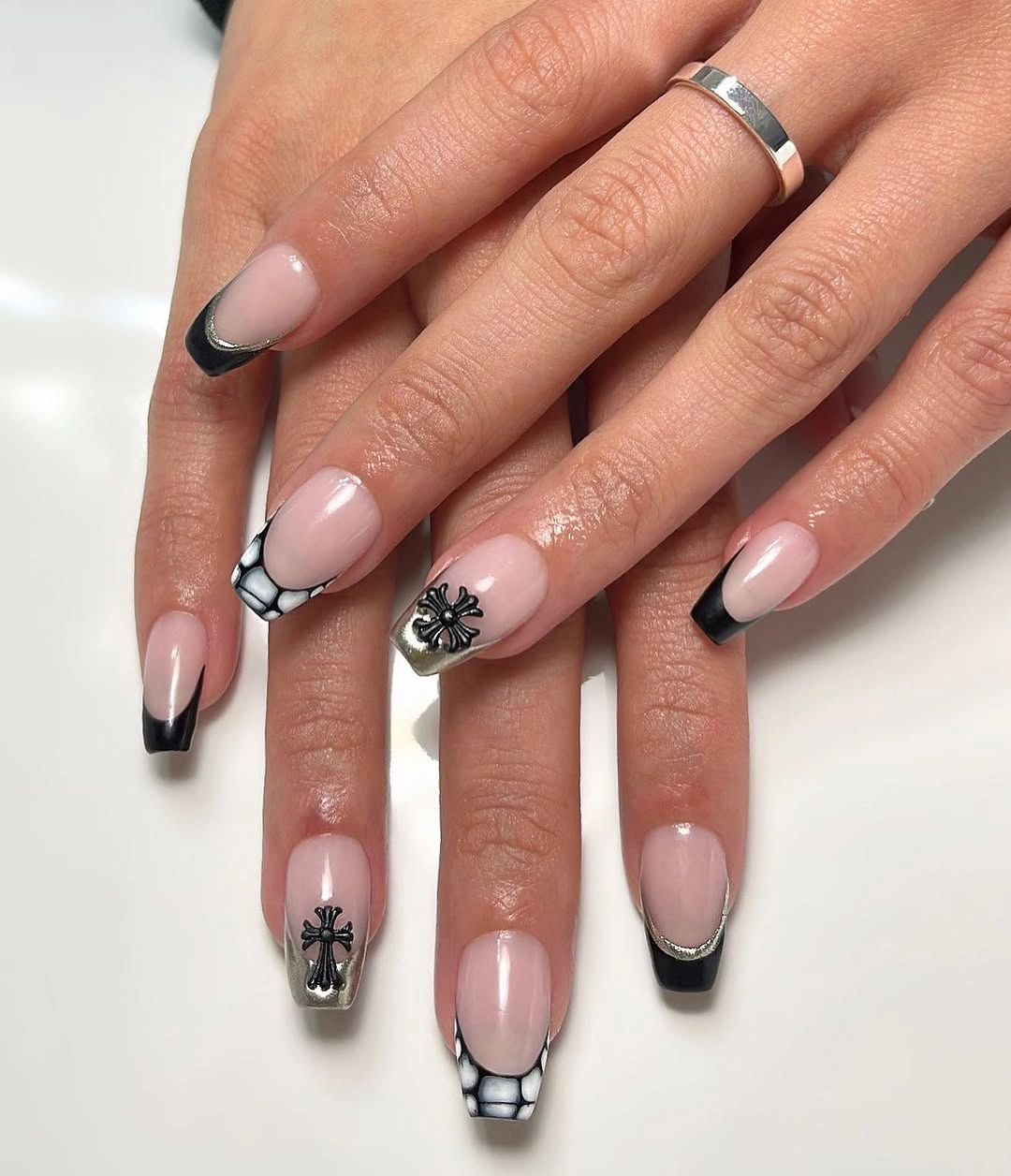 Gorgeous Fall Short Coffin Nails Designs