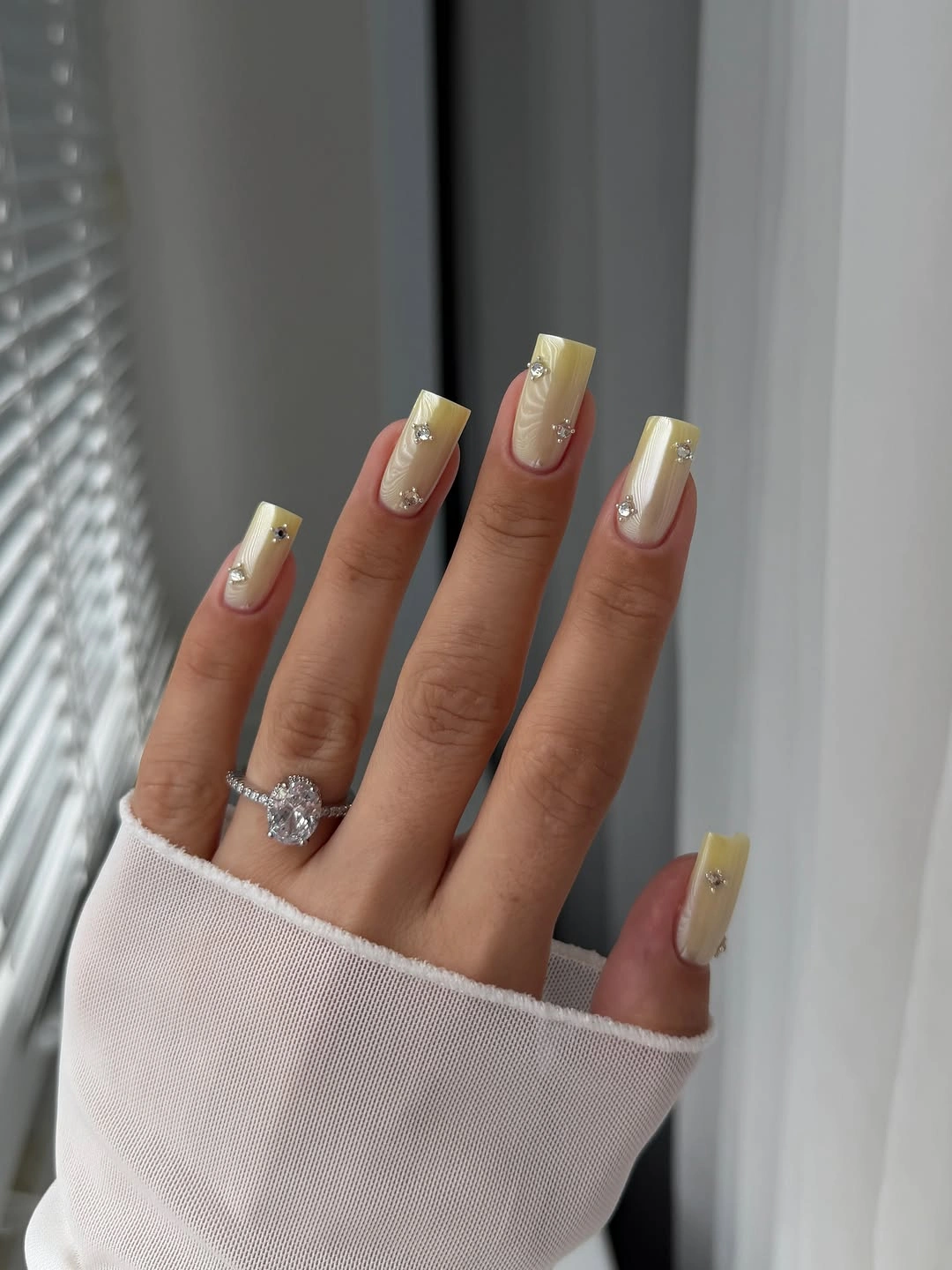 gorgeous fall trendy nails 2026 Soft Ivory Nails With A Pearl Like Finish