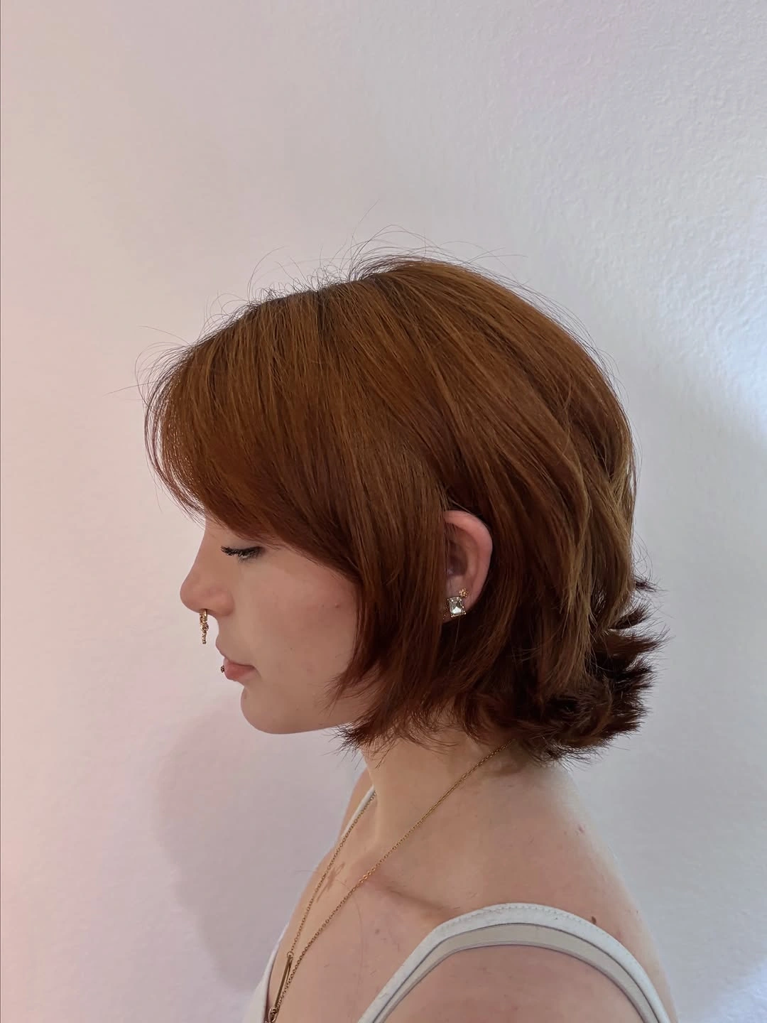 layered bob hair Warm Brown bob with rounded layers
