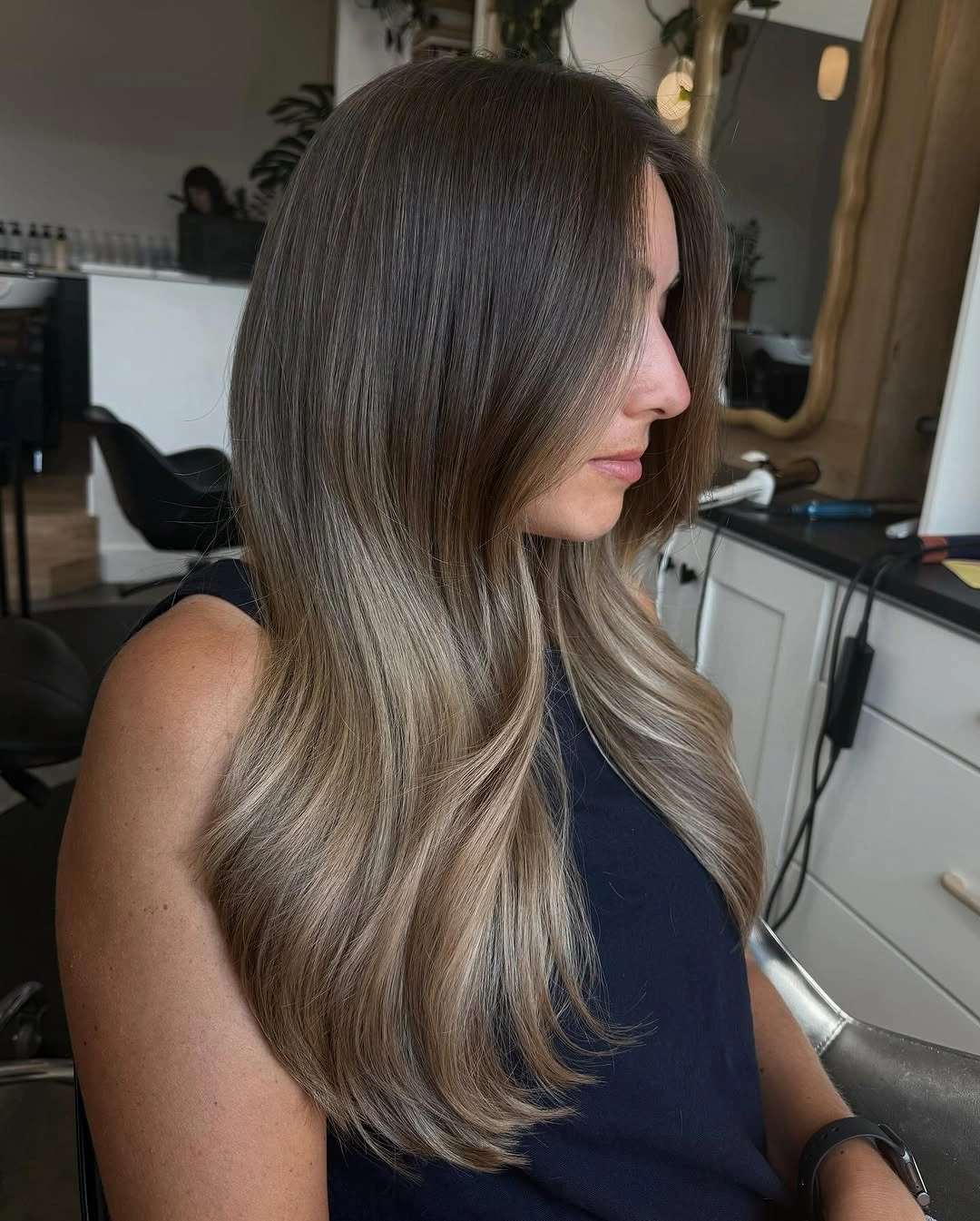 rich fall brown hair colour ideas 2026 Cool Mushroom Brown With Seamless Dimension