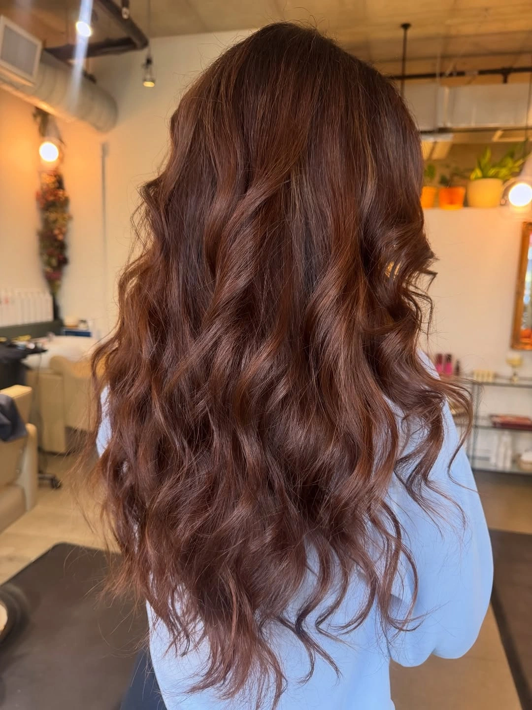 rich fall brown hair colour ideas 2026 Velvet Mocha Waves With Romantic Texture
