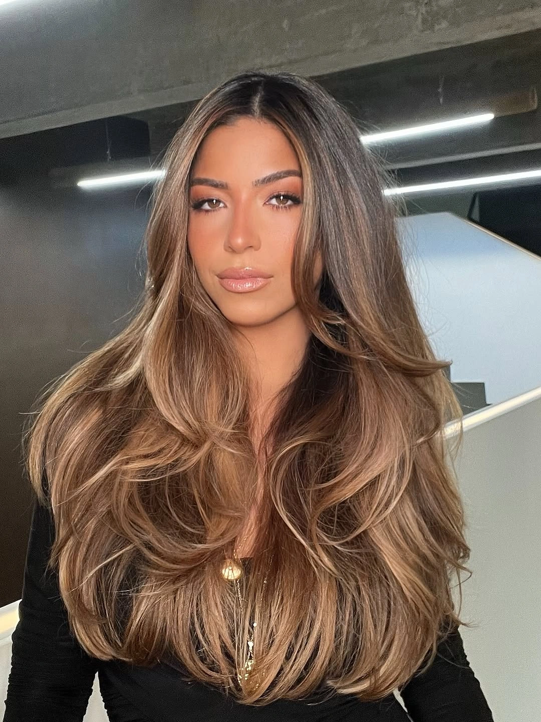 rich october hair colour ideas 2026 Dark Mocha Brunette With Caramel Layers