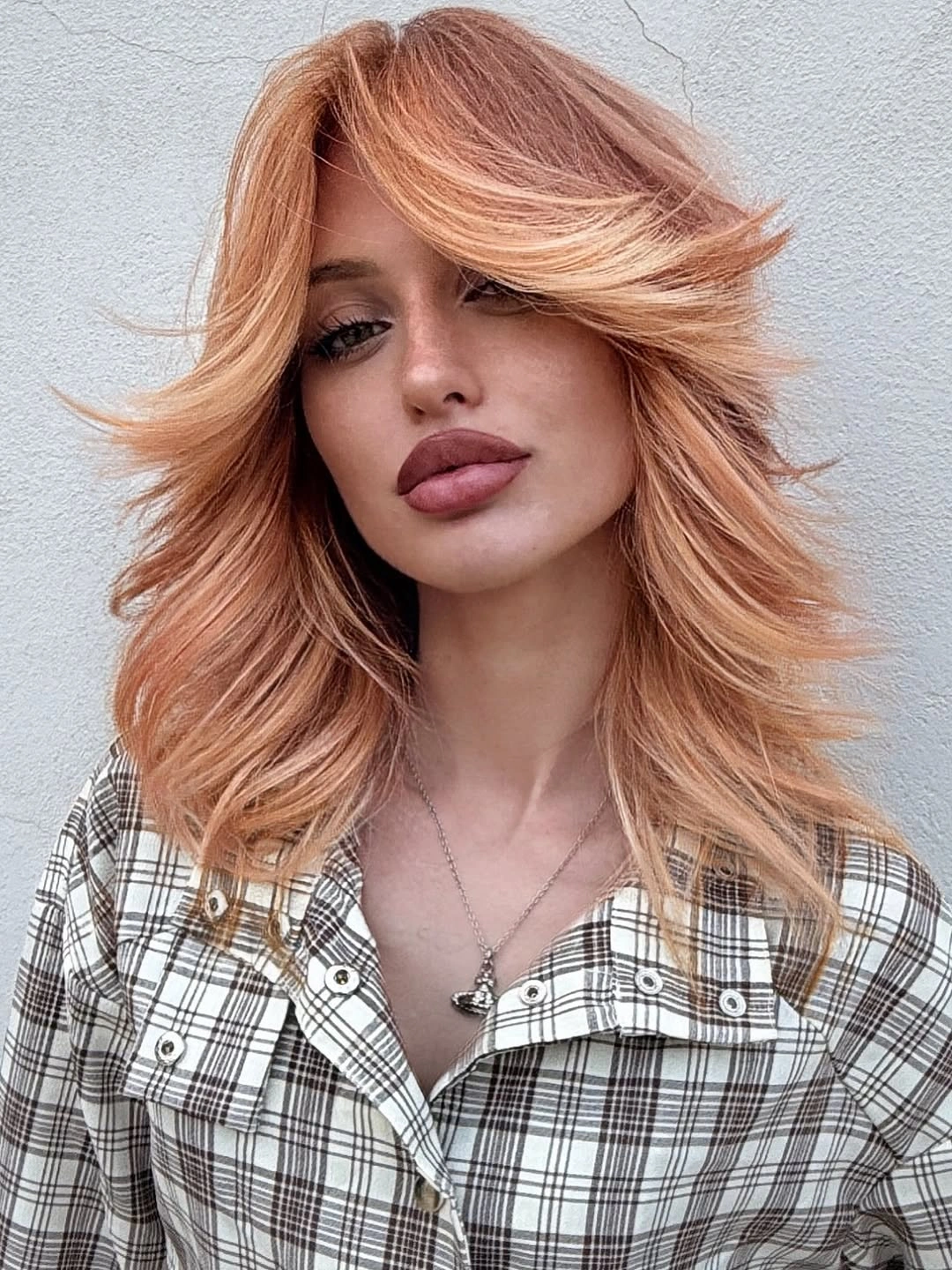 rich october hair colour ideas 2026 Soft Strawberry Blonde With Airy Layers