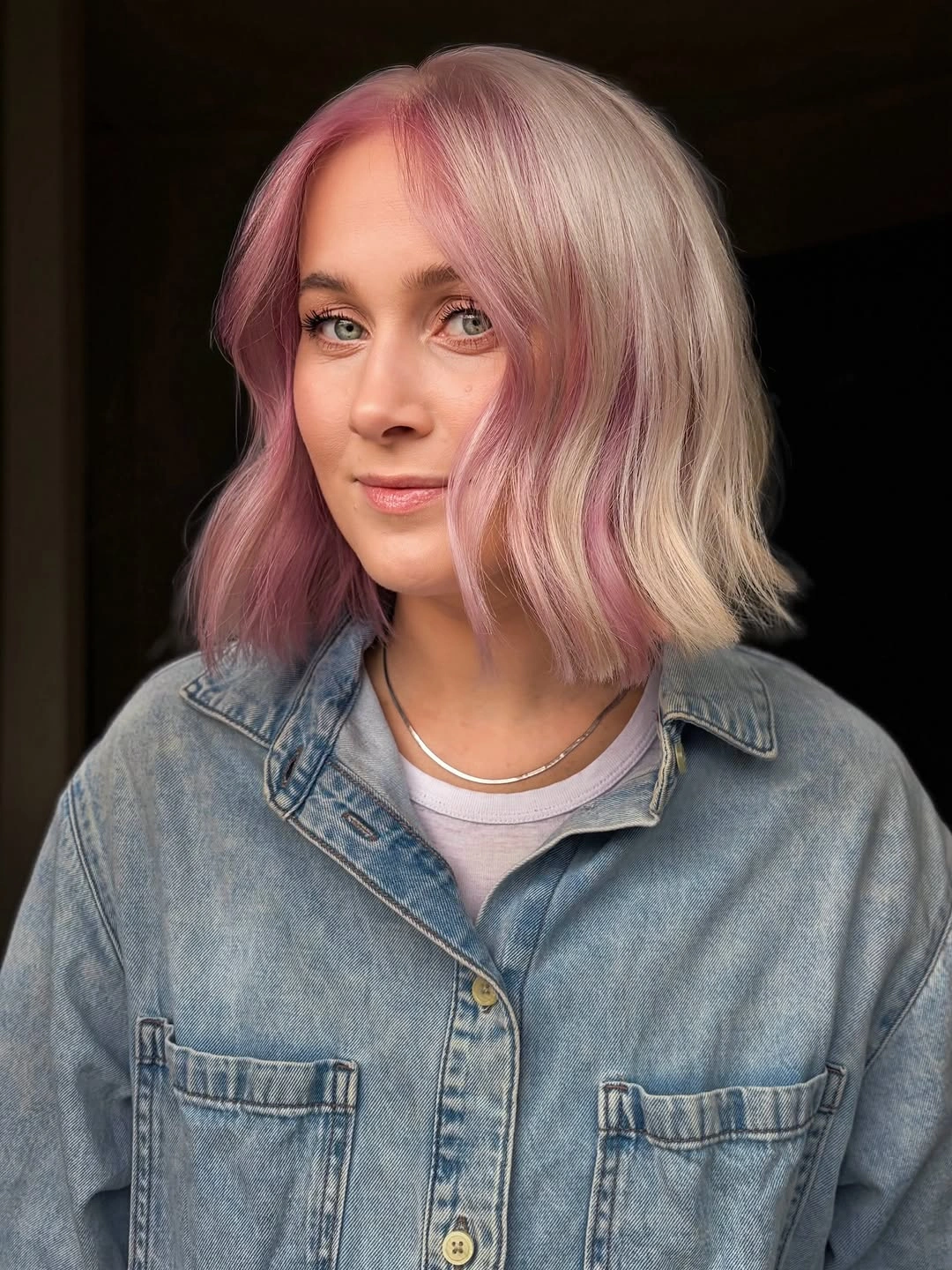 strawberry blond hair dye Strawberry Blonde With Pink Accents