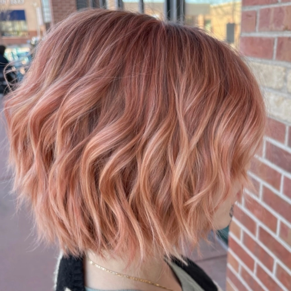 strawberry blond hair dye Peachy Strawberry Bob