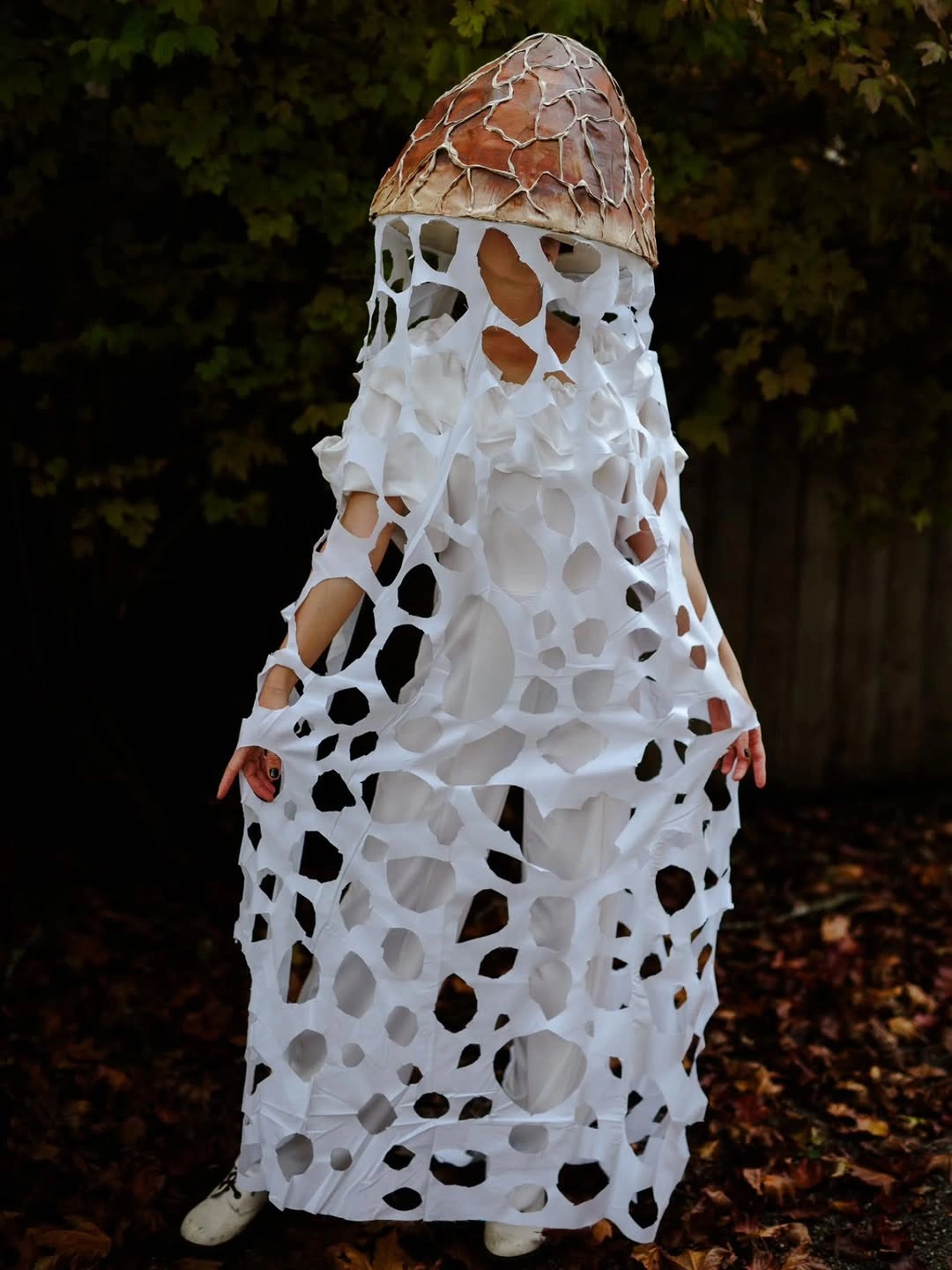 stylish halloween costume ideas 2026 Woodland Mushroom With a Ghostly Veil