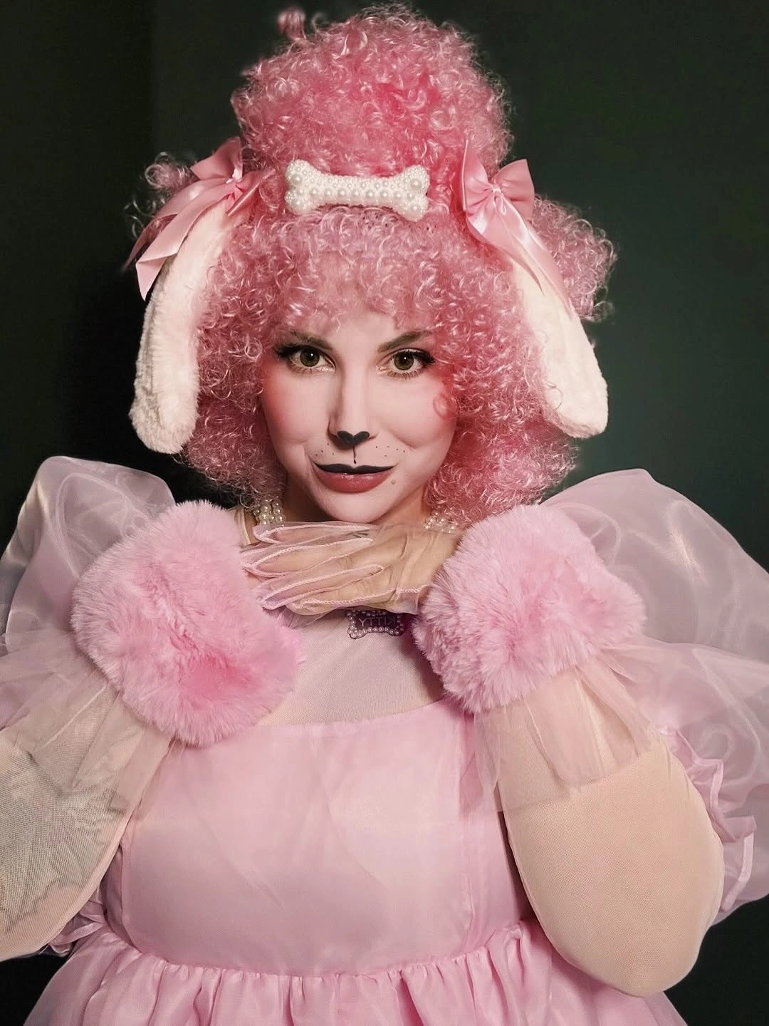 stylish halloween costume ideas 2026 Pink Poodle With Retro Glamour
