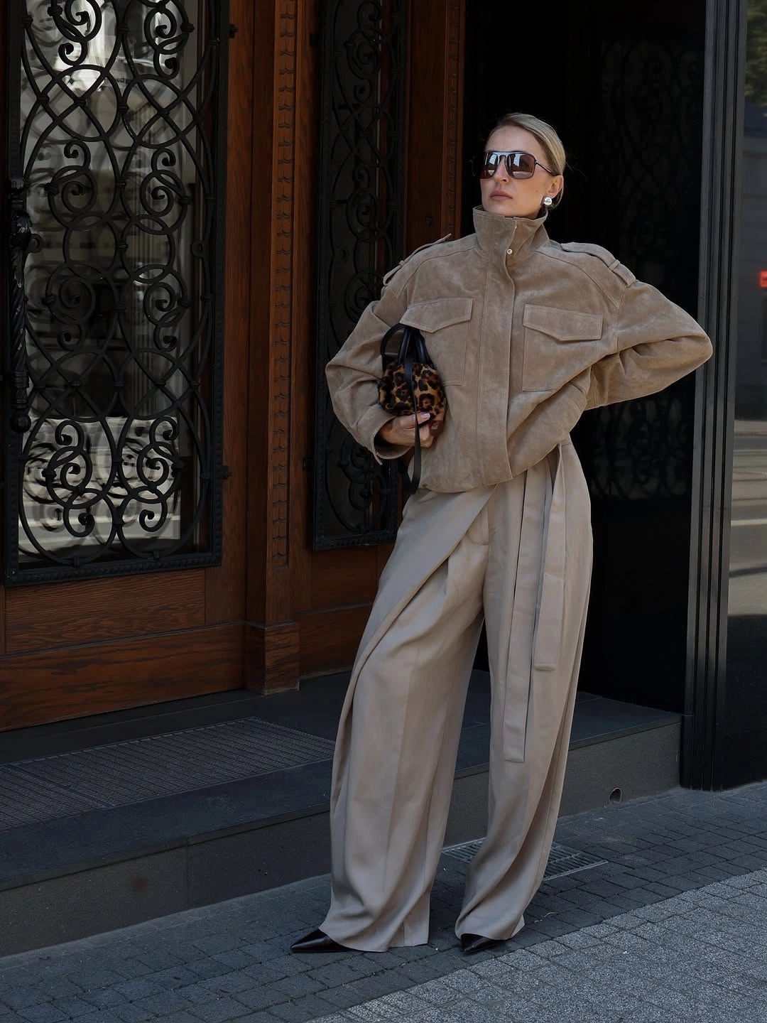 stylish october outfits ideas 2026 Soft Beige With a Modern Utility Edge
