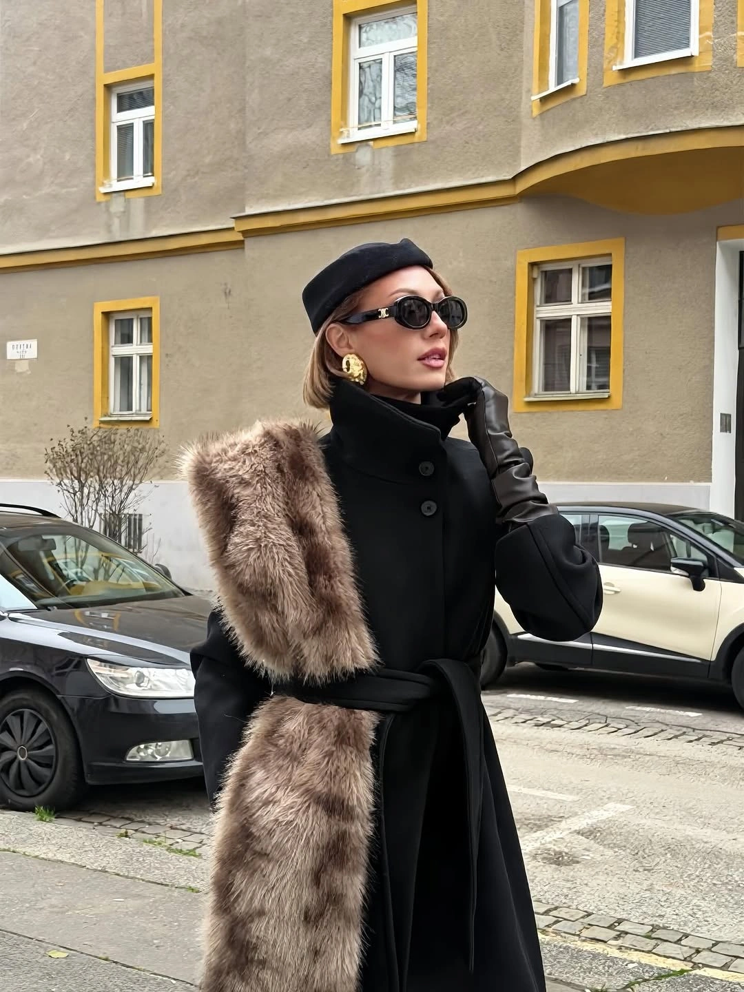 stylish october outfits ideas 2026 Black Layers With a Touch of Old Money