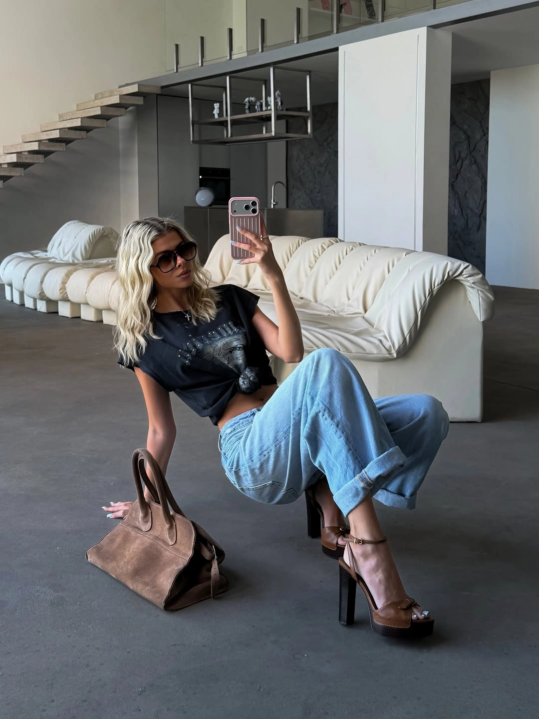 stylish september fashion trends 2026 Baggy Denim and Statement Accessories