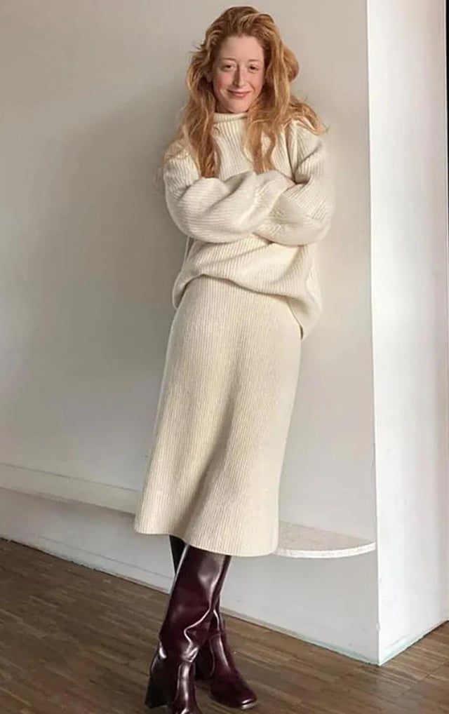 Cozy Texture Play: Cream Knit Set and Burgundy Boots Cozy Texture Play: Cream Knit Set and Burgundy Boots β Fall to Winter Outfits