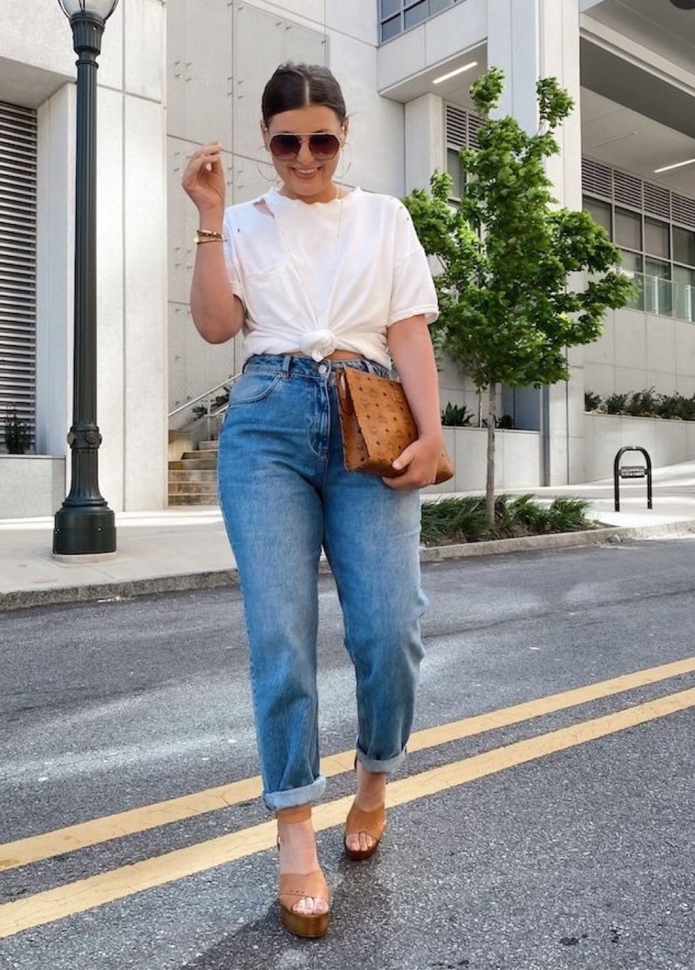 Cozy Cable-Knit Sweater and Skinny Jeans Under a Camel Coat — Winter Outfits for Curvy Women