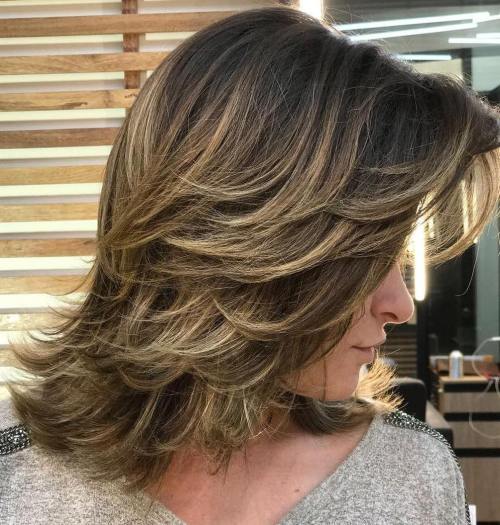 Shoulder Length Shag With Volume — Winter Haircuts for Thick Hair