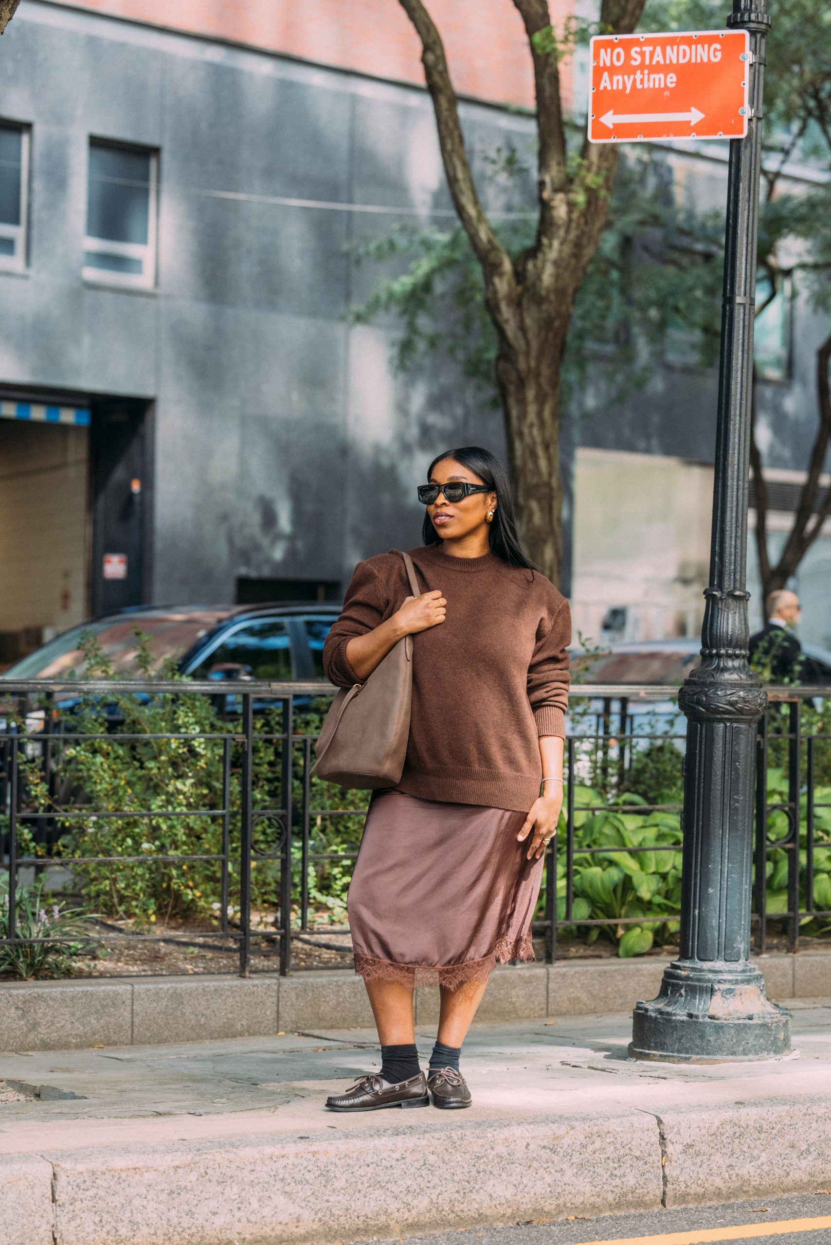 Knit Sweater with Satin Slip Skirt Knit Sweater with Satin Slip Skirt β Comfy Winter Outfits
