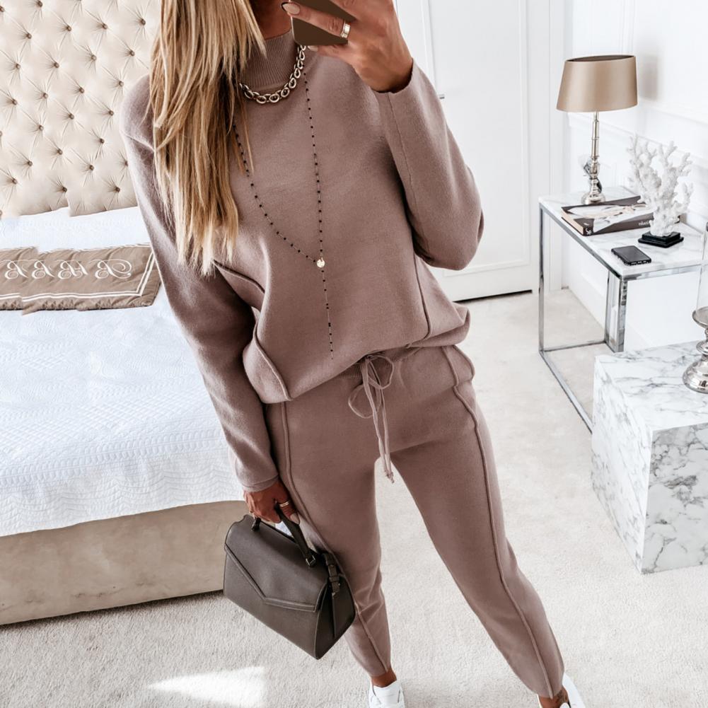 Loungewear Elevated: The Beige Knit Matching Set Loungewear Elevated: The Beige Knit Matching Set β Fall to Winter Outfits