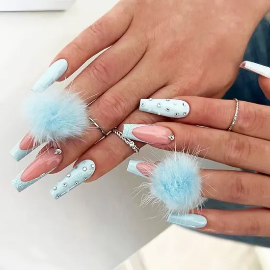 Hot Sell Art clous pleine couverture Faux ongles pointes longues Clous de théâtre en forme de cercueil et de diamant pour la fête - Chine Pointe à ongles et Nail d'art prix