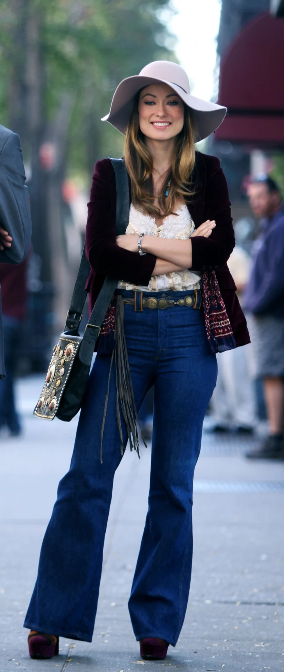 Rich Textures: Velvet Blazer and Flared Jeans Rich Textures: Velvet Blazer and Flared Jeans β Fall to Winter Outfits
