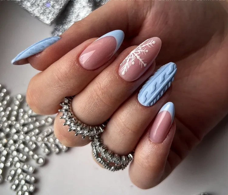 The Single Detail A Reader Notices First Sheer Pink French Tip Snowflake Oval Nails The Single Detail A Reader Notices First Sheer Pink French Tip Snowflake Oval Nails β Winter Oval Nails