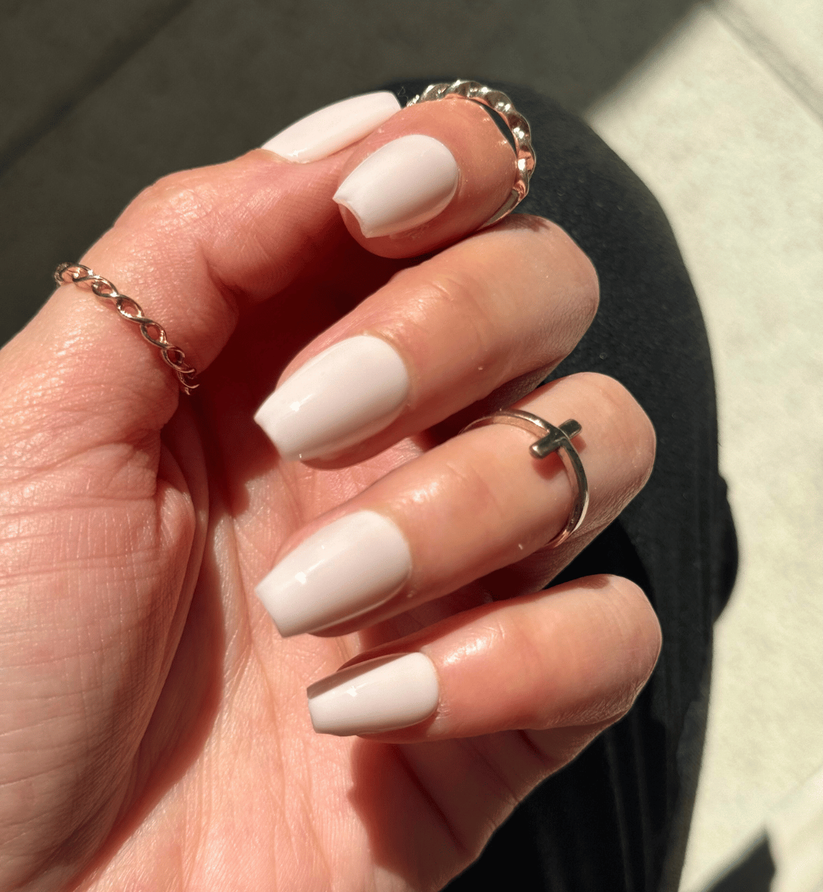 Effortless Creamy Nude Short Coffin Nails Effortless Creamy Nude Short Coffin Nails β Winter Coffin Nails