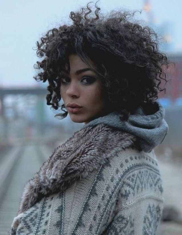 Chin Visual Idea — Winter Haircuts for Curly Hair