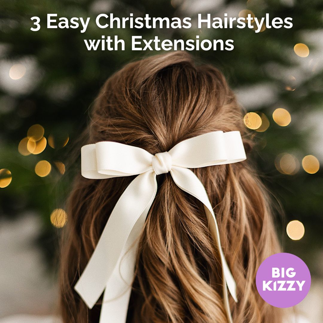 Half-Up Style With Satin Bow — Winter Haircuts for Thick Hair