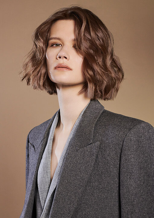 Chin Length Wavy Bob — Winter Haircuts for Thick Hair