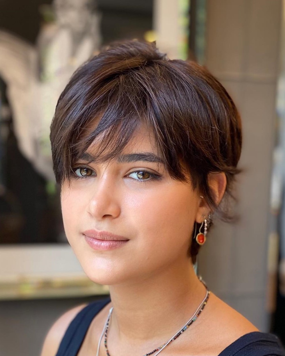 Textured Pixie With Extended Fringe — Winter Haircuts for Thick Hair