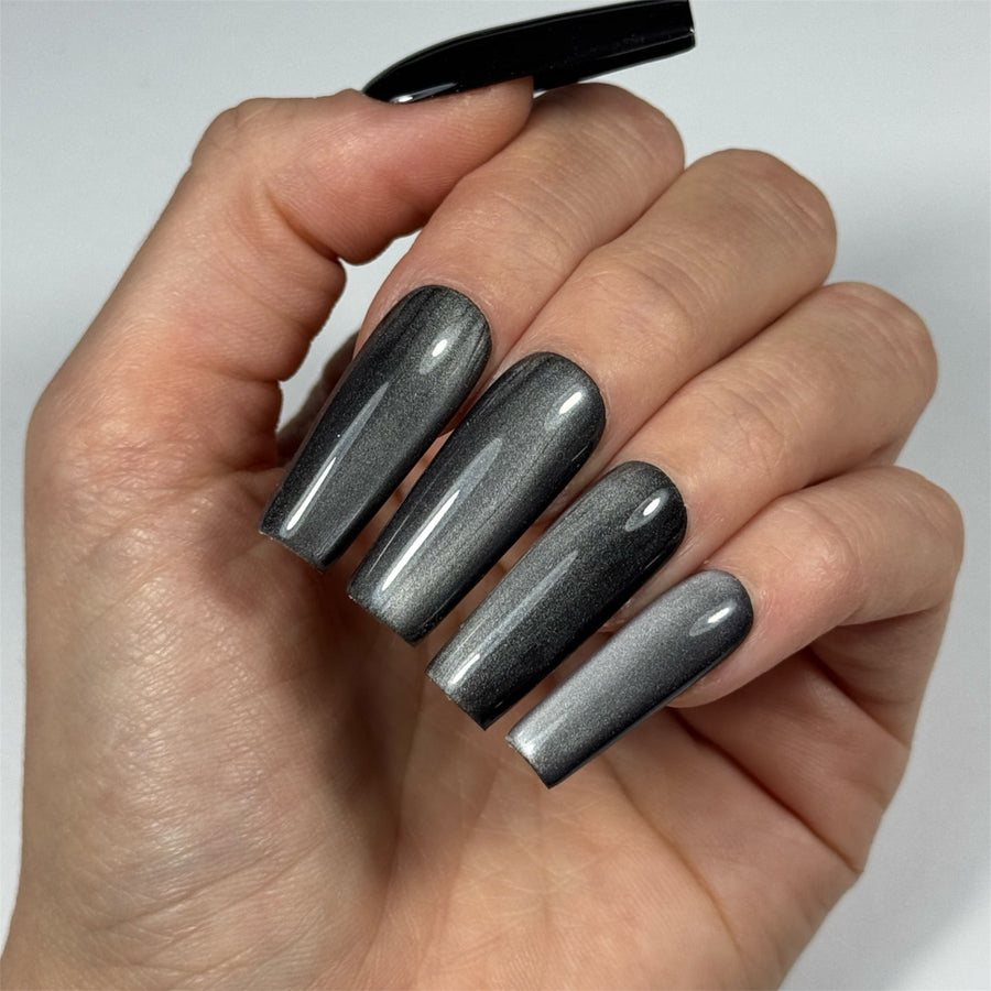 Dark Cat-Eye Gradient Coffin Nails Dark Cat-Eye Gradient Coffin Nails β Winter Coffin Nails