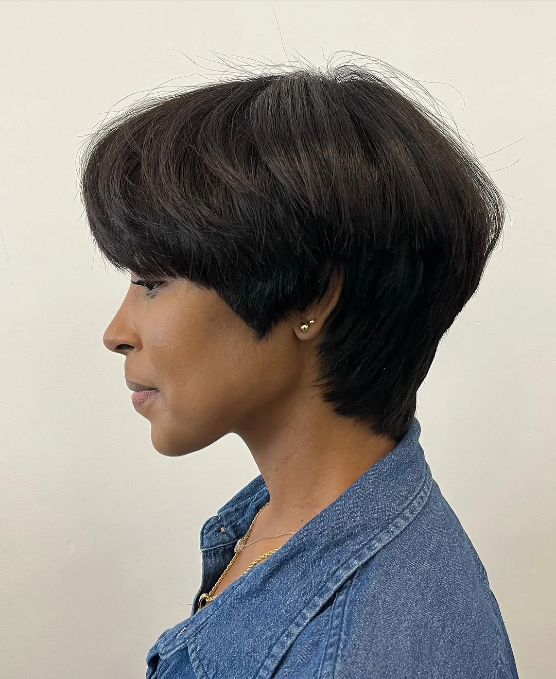 beautiful and trendy haircuts for black women 2027 Rounded Bixie with Full Fringe