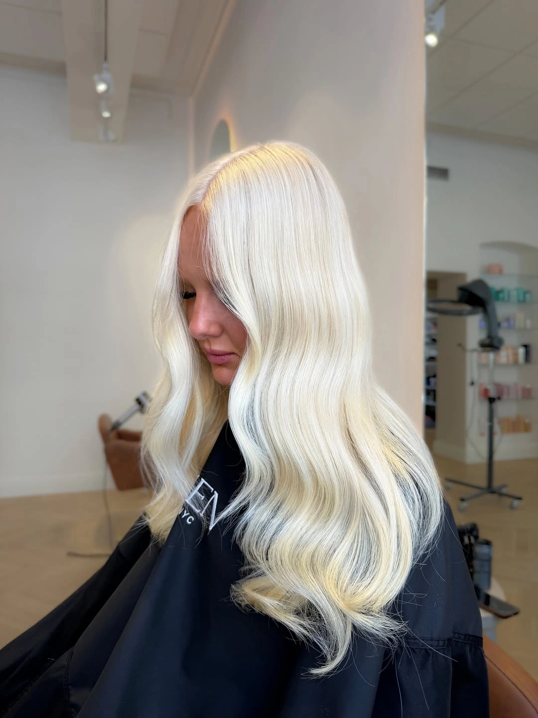 beautiful blonde winter hair color ideas Icy Platinum Waves for a Winter Glow