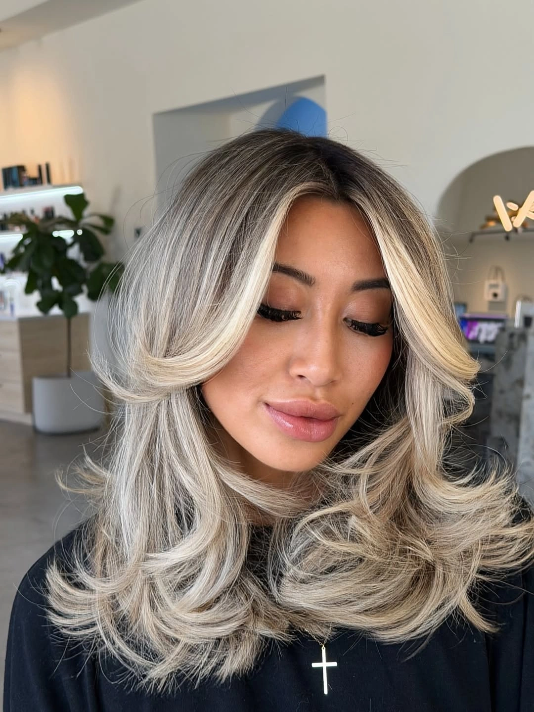 beautiful blonde winter hair color ideas Smoky Blonde Balayage
