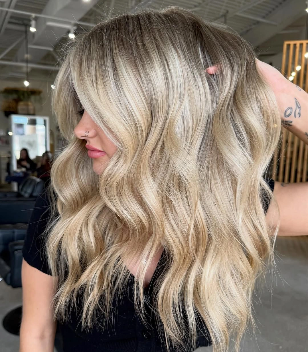beautiful winter blonde hair color ideas Creamy Blonde With Soft Curtain Layers