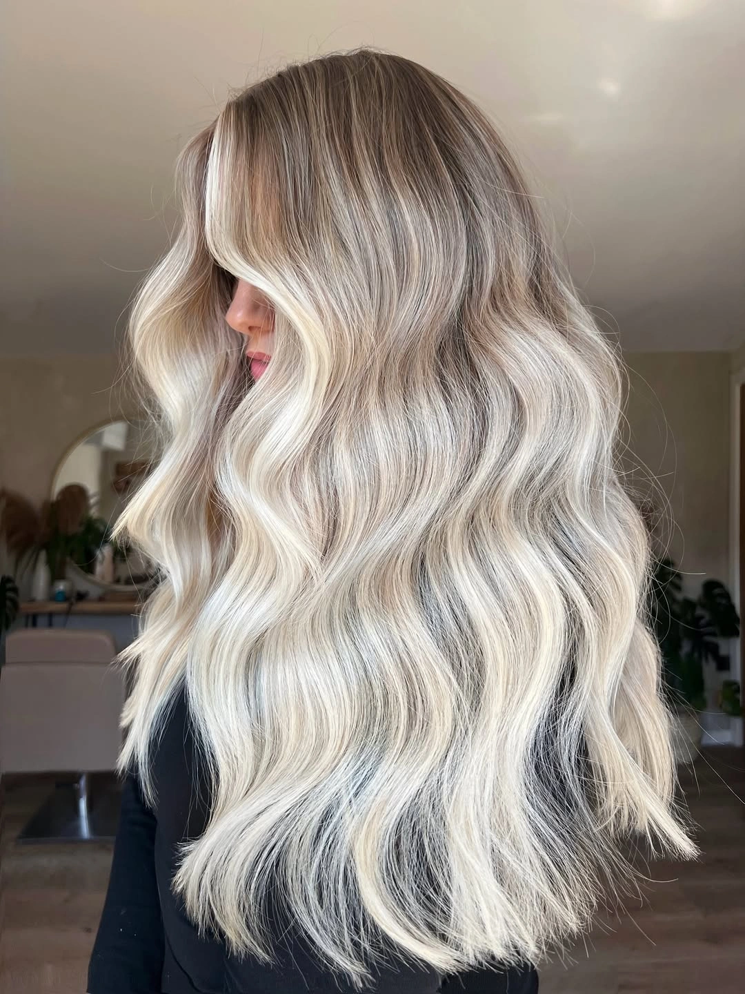 beautiful winter blonde hair color ideas Icy Beige Blonde With Dramatic Waves