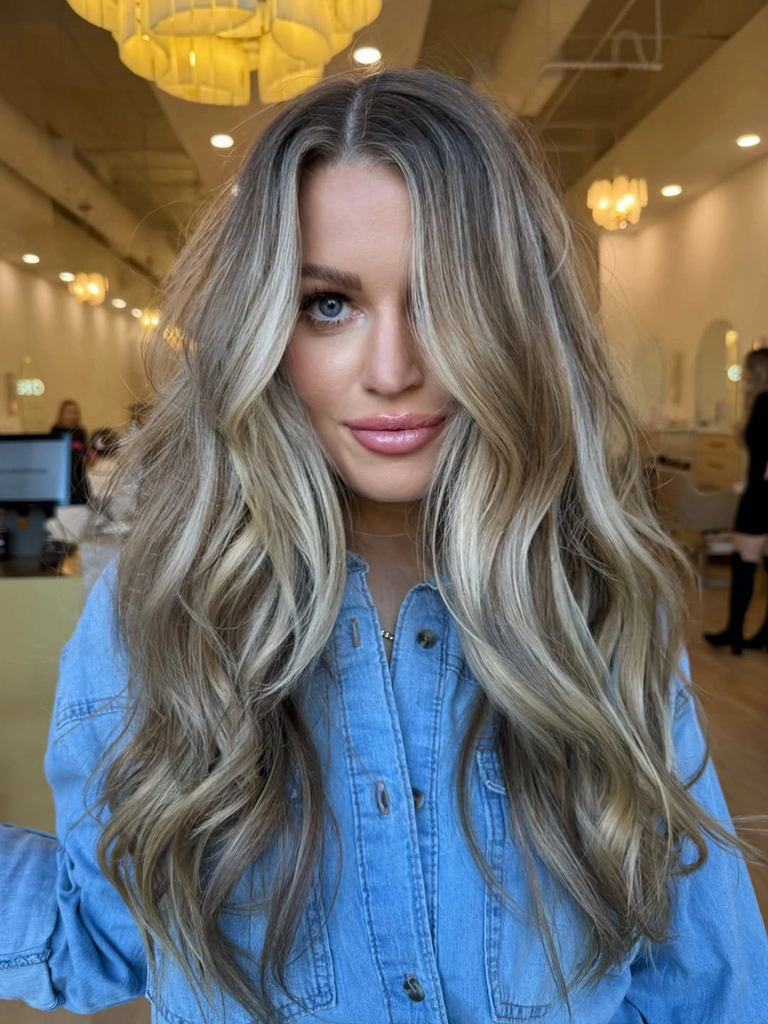 blond balayage dye Cool Blonde Balayage With Deep Dimension