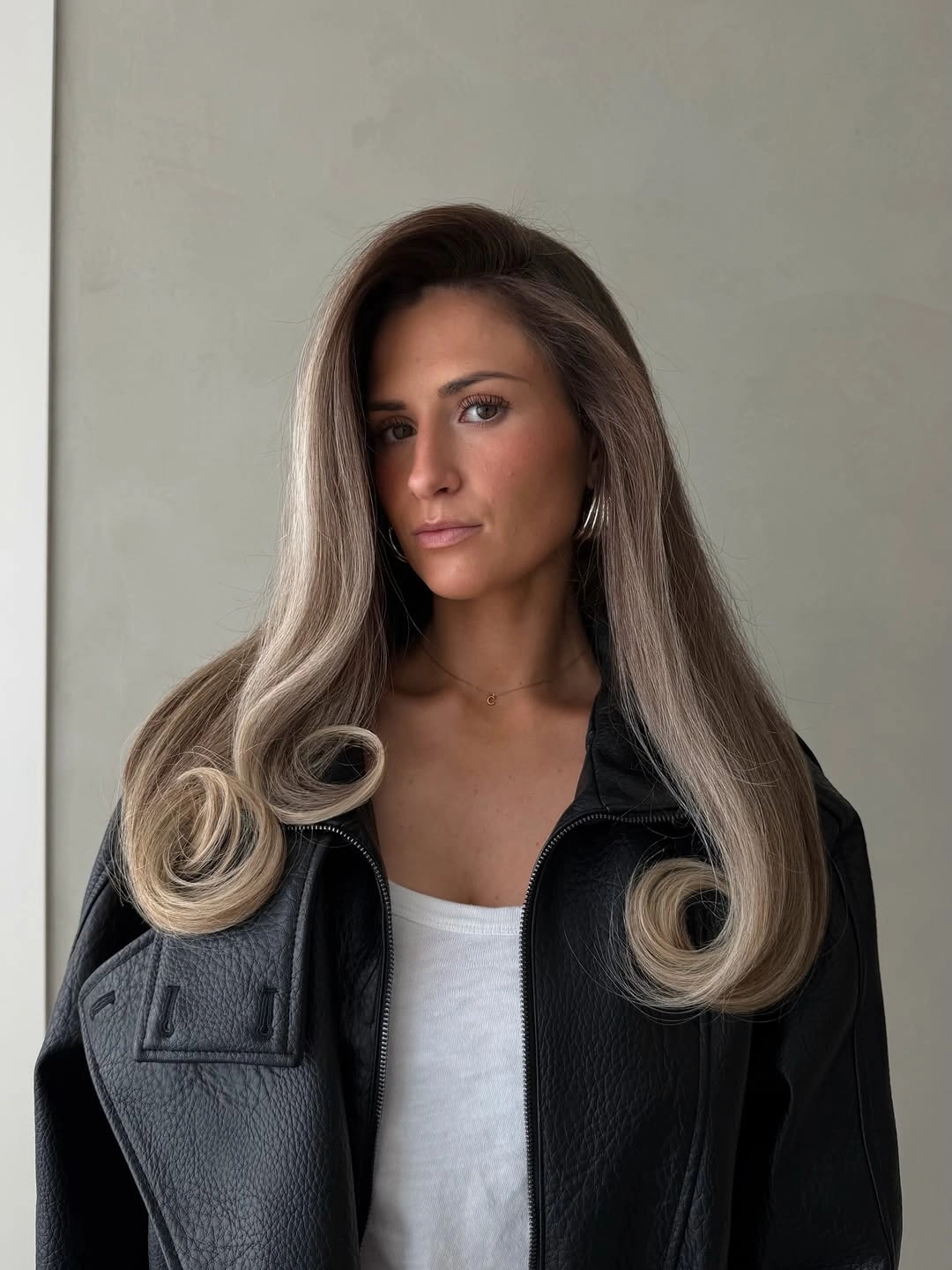 blond balayage dye Smoky Brunette Balayage With Statement Ends