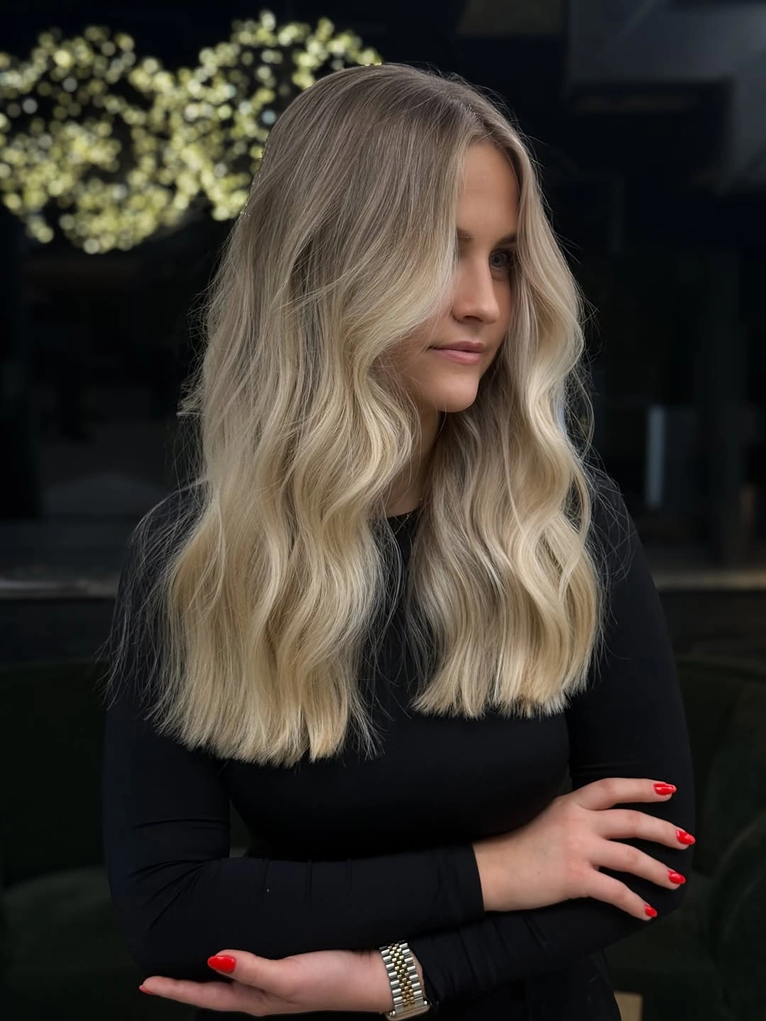 blond balayage dye Muted Blonde With a Lived In Finish