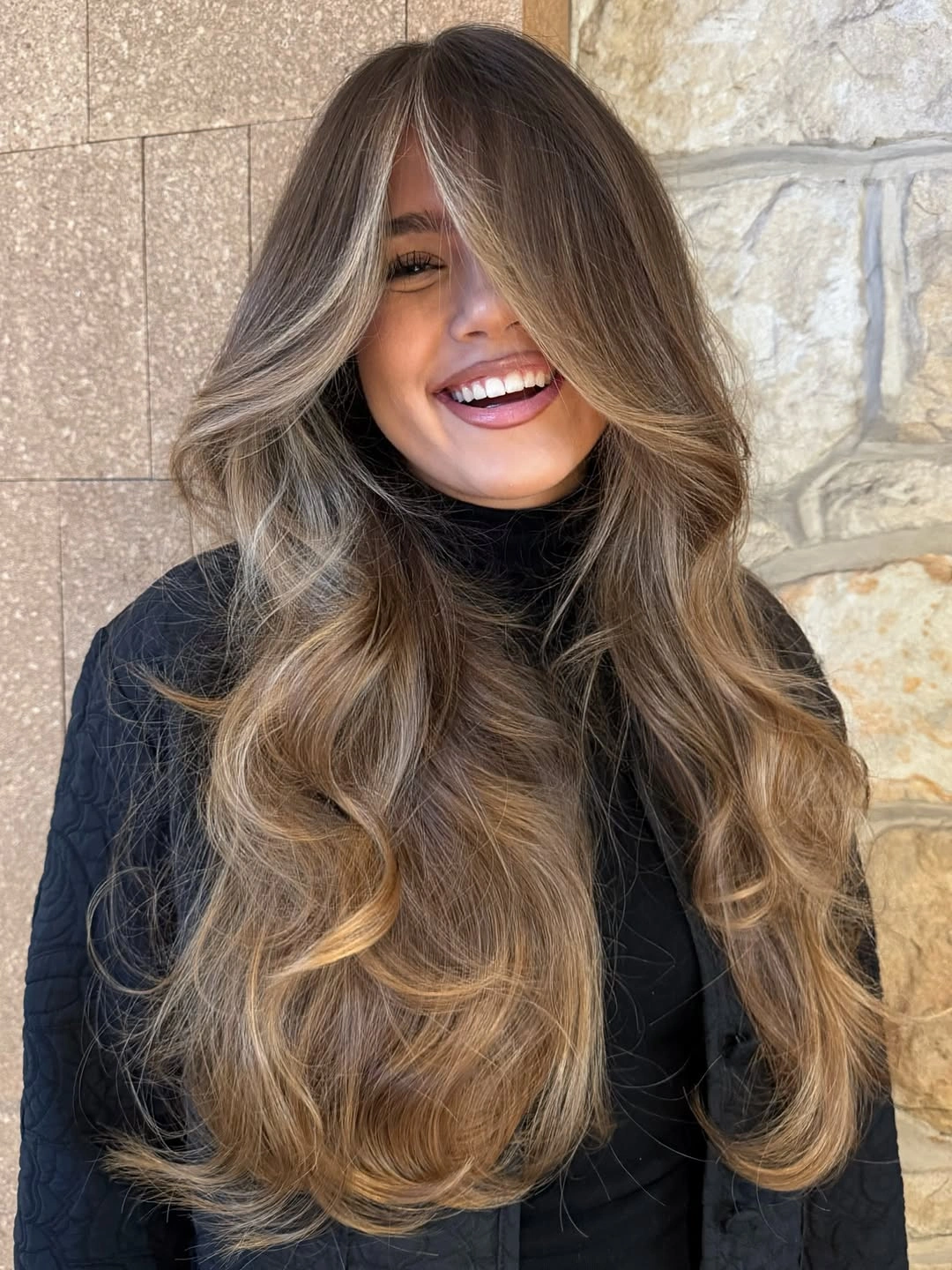 bronde balayage dye Soft Teddy Bronde With Face Framing Layers