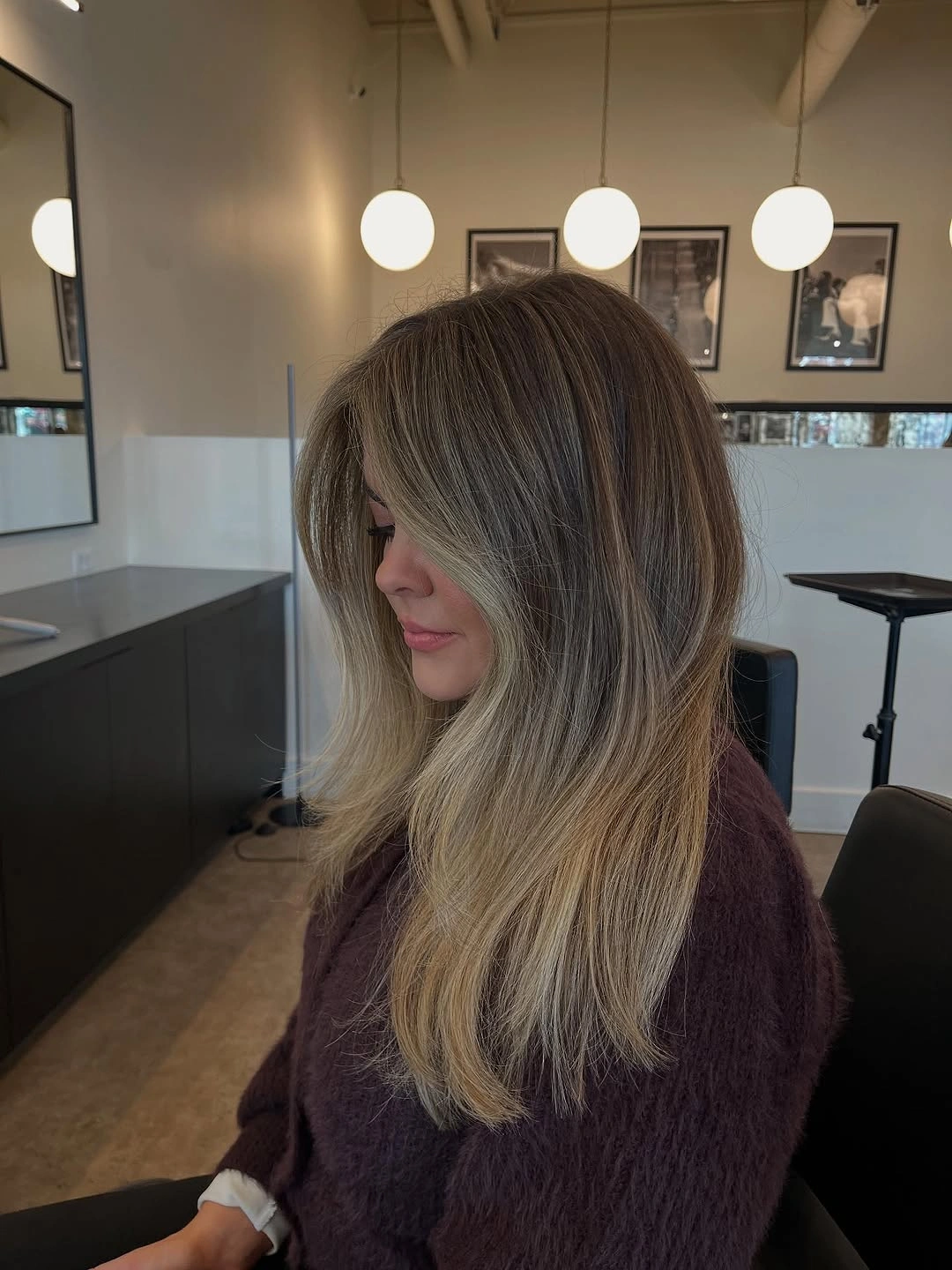 bronde balayage dye Muted Mushroom Bronde With Soft Layers