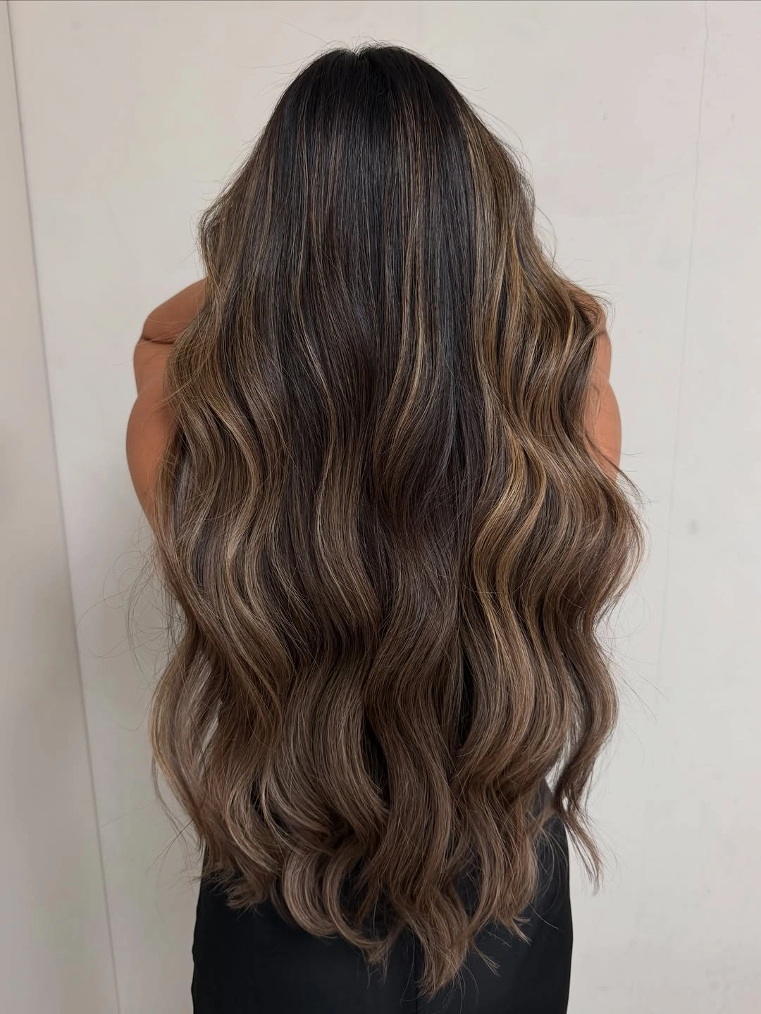 bronde balayage dye Deep Brunette Bronde With Subtle Dimension