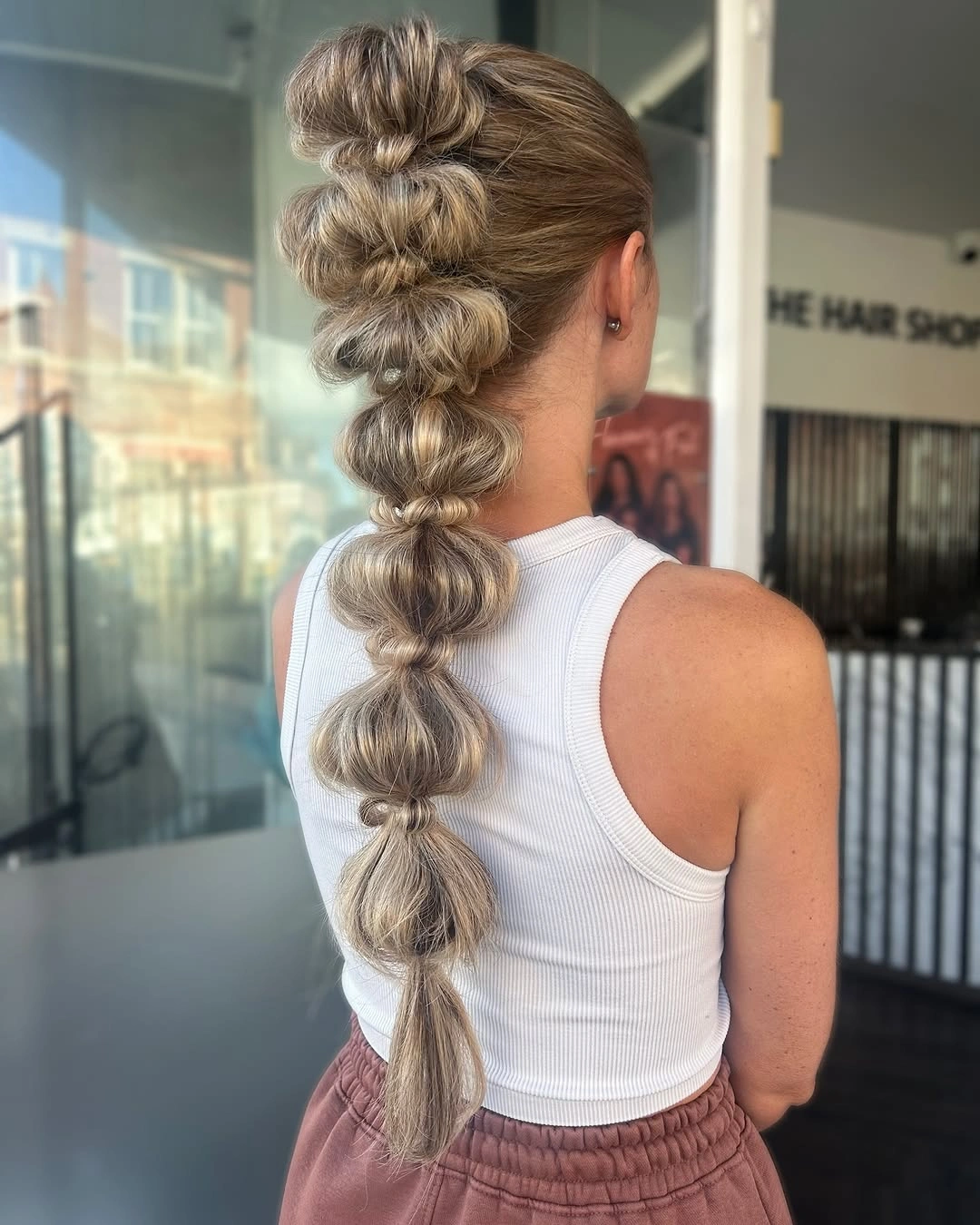 bubble braid hairstyle Voluminous Bubble Braid With Soft Texture