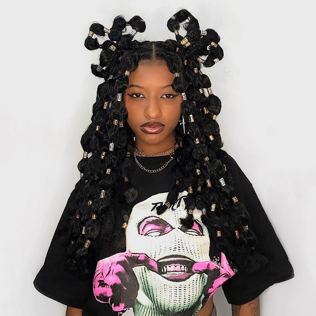bubble braid hairstyle Double Bubble Braids for Statement Volume