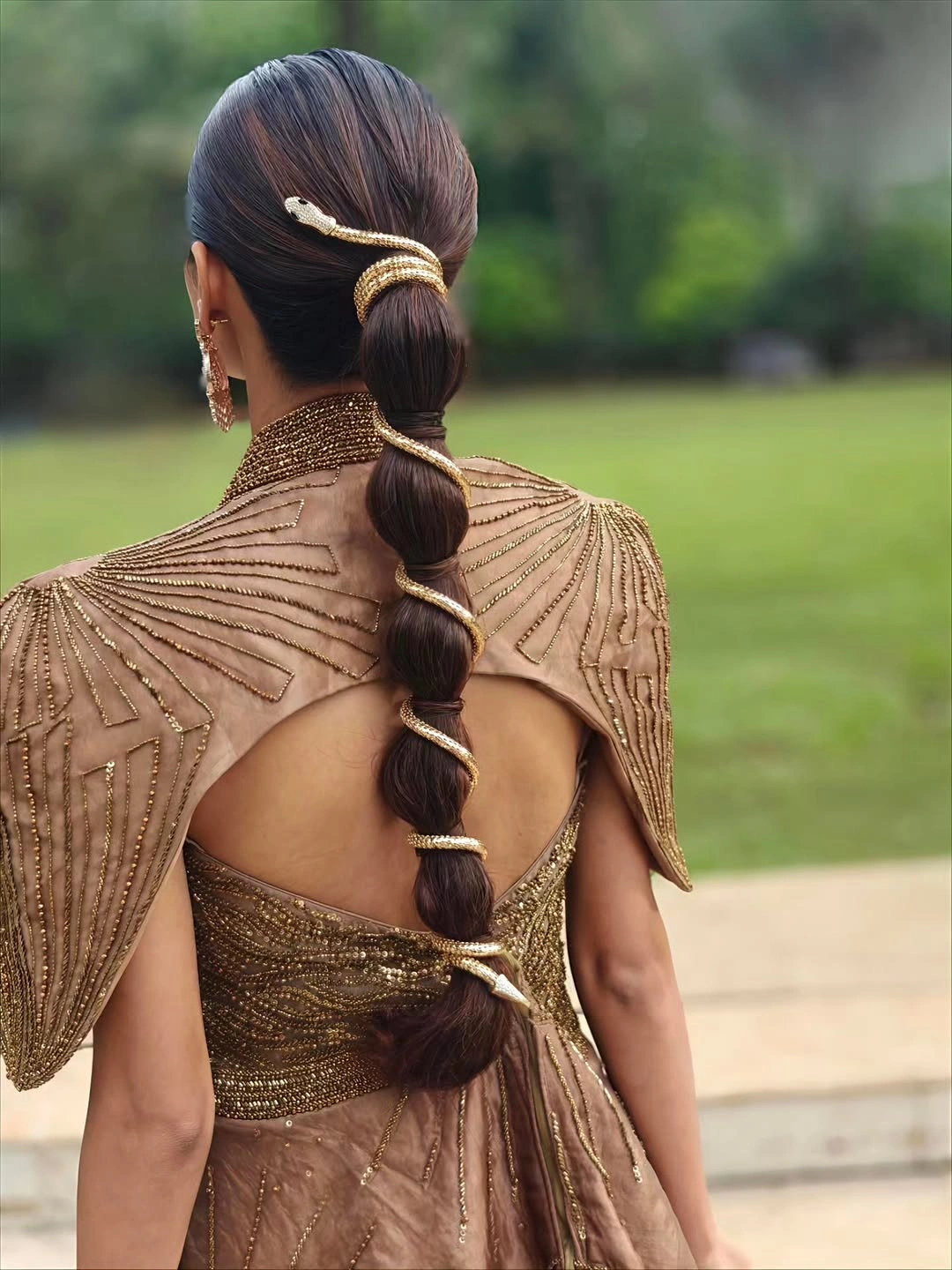 bubble braid hairstyle Golden Bubble Braid With Regal Details