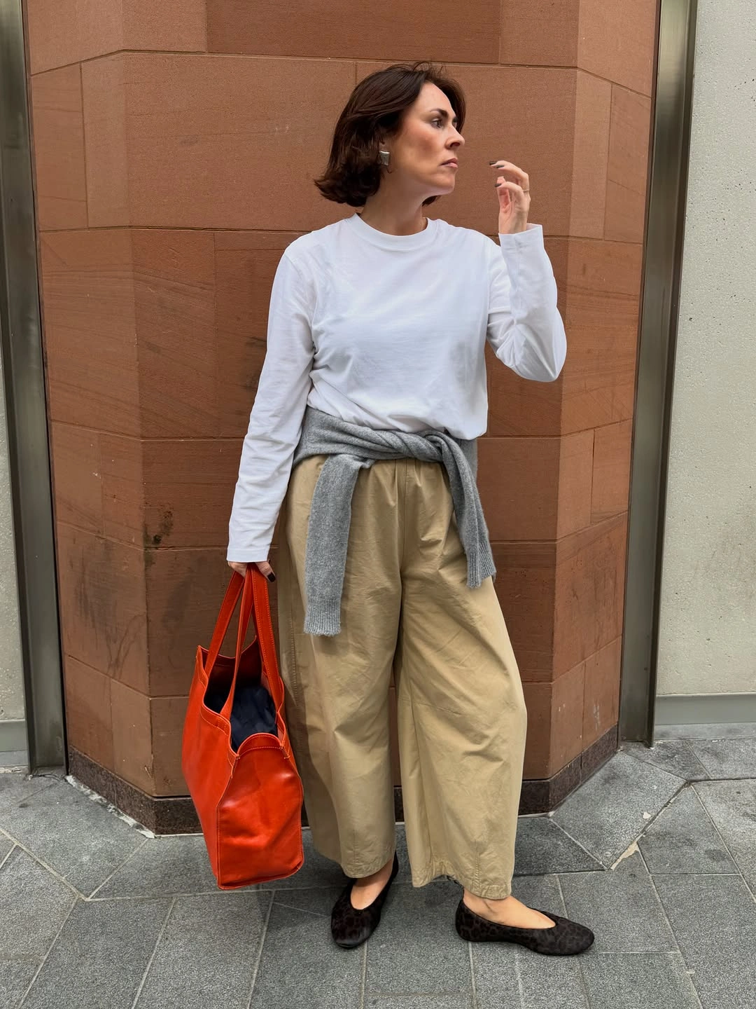 chic and trendy outfits for women over 40 2027 Relaxed Neutrals With A Pop Of Color