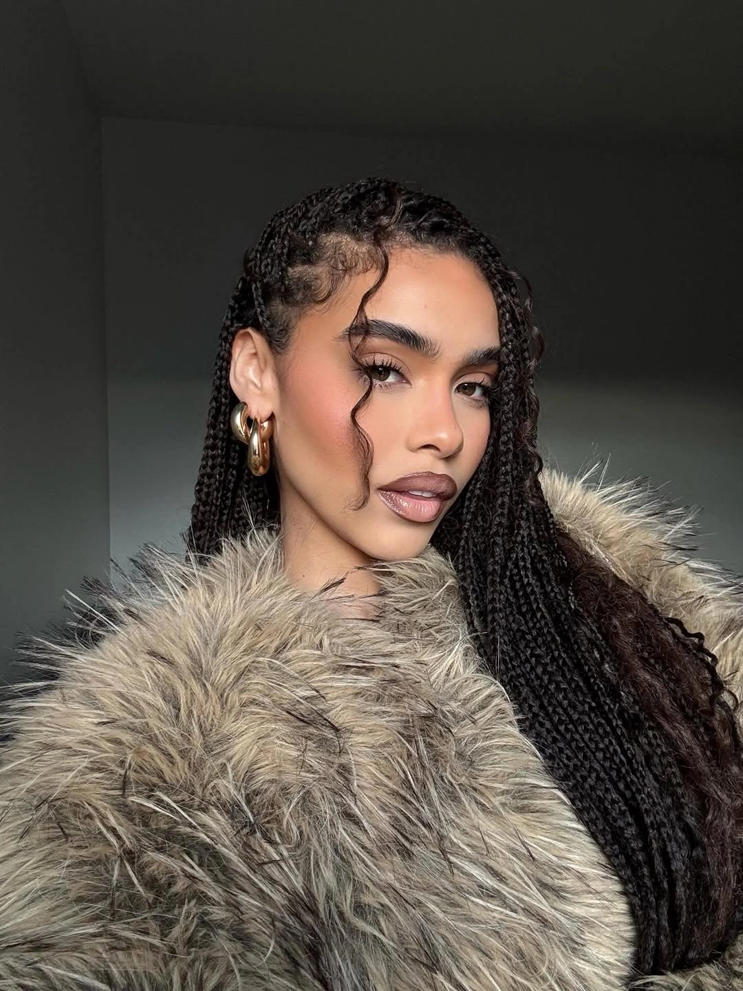 chic hairstyle ideas for black women 2027 Micro Braids With Soft Face Framing Curls